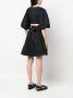 Karl Lagerfeld Midi-jurk met pofmouwen Zwart - Thumbnail 4