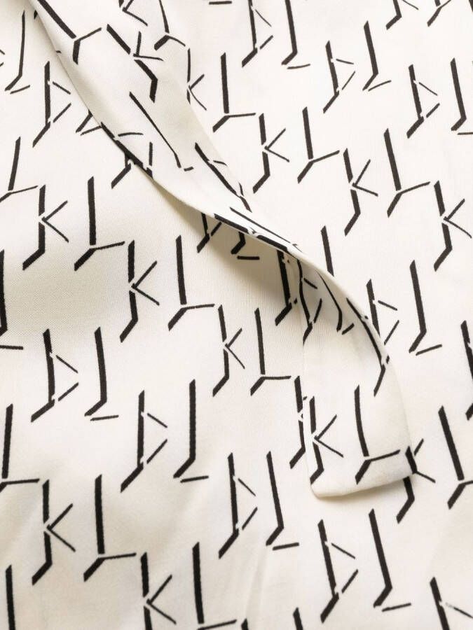 Karl Lagerfeld Pyjama met monogramprint Zwart