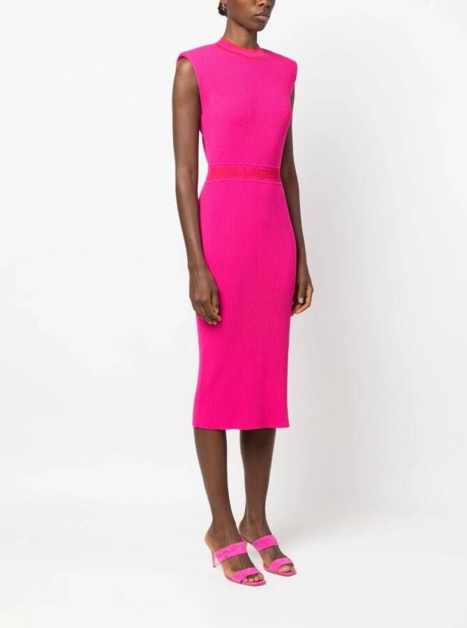 Karl Lagerfeld Mouwloze midi-jurk Roze