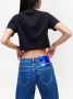 Karl Lagerfeld Jeans Cropped blouse Zwart - Thumbnail 4