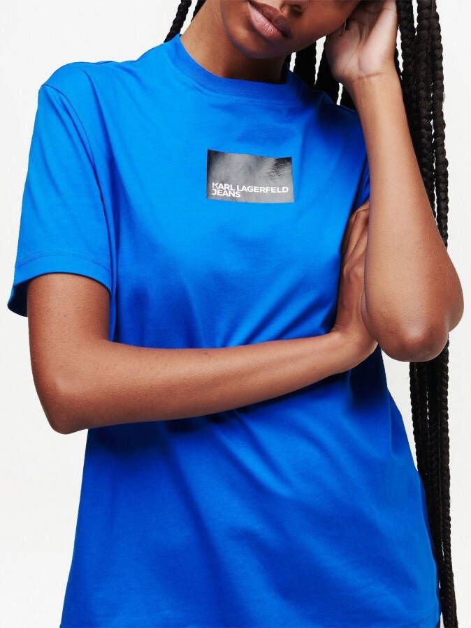 Karl Lagerfeld Jeans T-shirt met logoprint Blauw