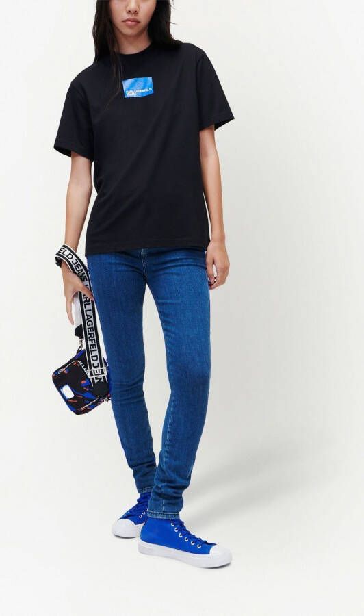 Karl Lagerfeld Jeans T-shirt met logoprint Zwart