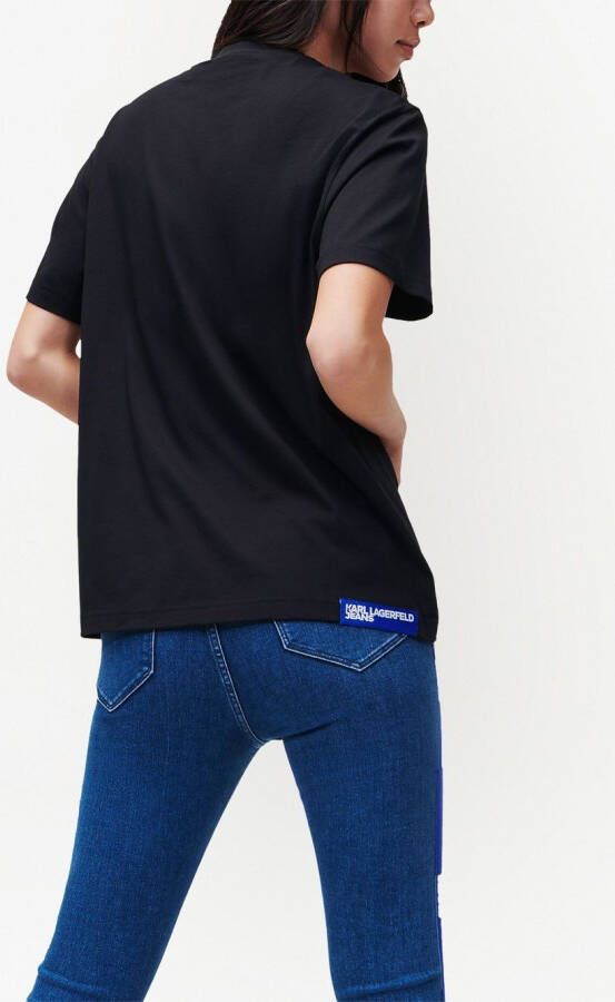 Karl Lagerfeld Jeans T-shirt met logoprint Zwart