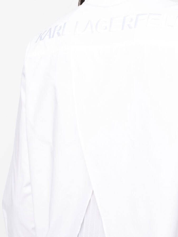 Karl Lagerfeld Blouse van biologisch katoen Wit