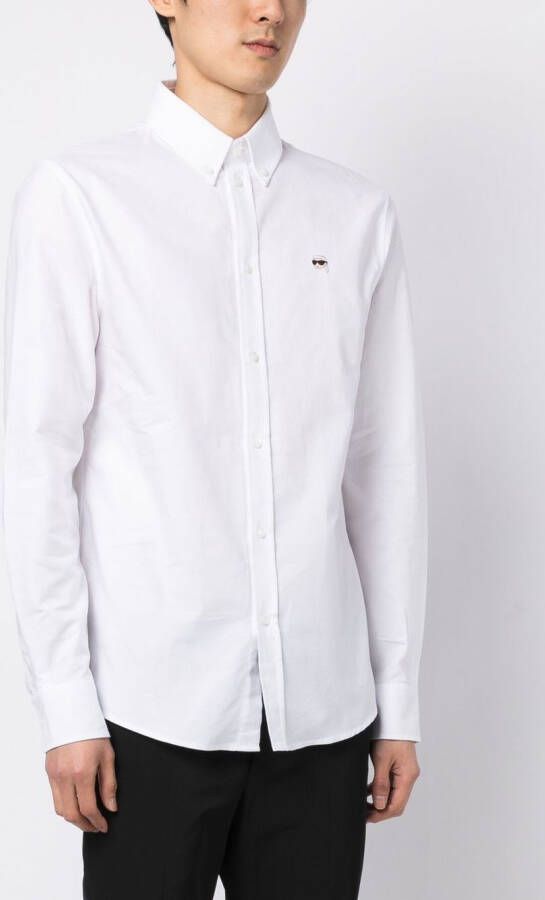 Karl Lagerfeld Ikonik popeline overhemd Wit