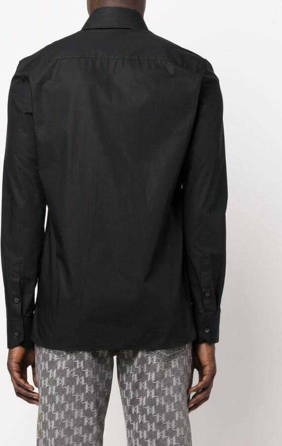 Karl Lagerfeld Button-up popeline overhemd Zwart