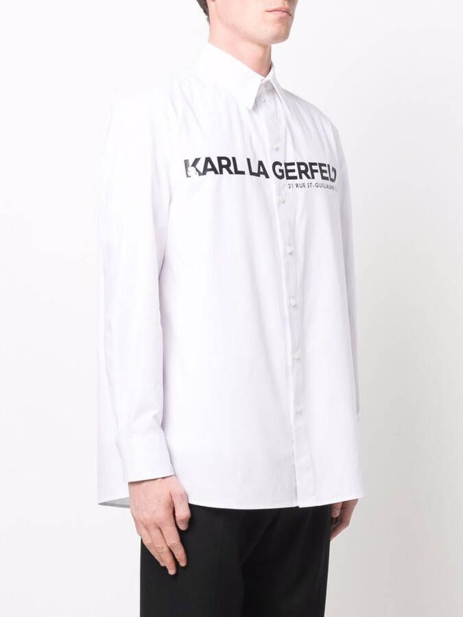 Karl Lagerfeld Overhemd met logoprint Wit