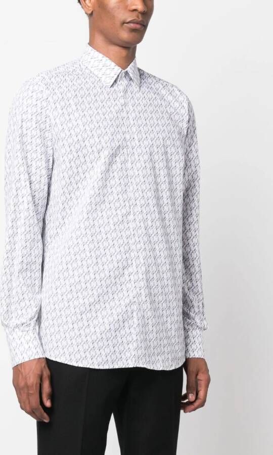 Karl Lagerfeld Overhemd met print Wit