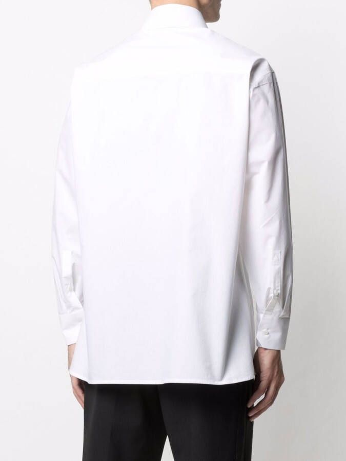Karl Lagerfeld Overhemd met verborgen sluiting Wit