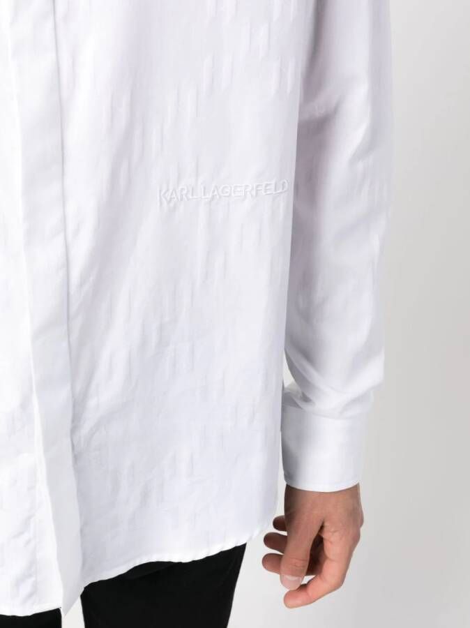 Karl Lagerfeld Overhemd van biologisch katoen Wit