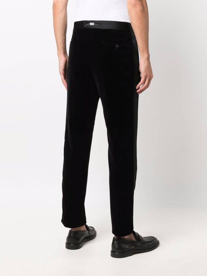 Karl Lagerfeld Pantalon met zijstreep Zwart