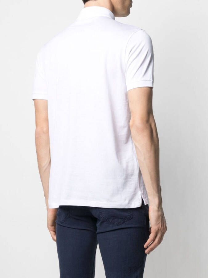 Karl Lagerfeld Poloshirt met geborduurd logo Wit
