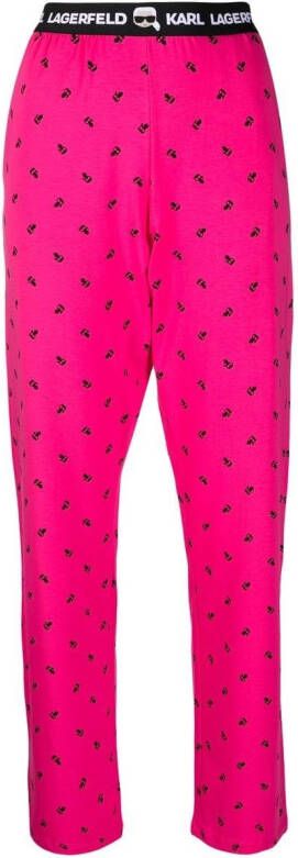 Karl Lagerfeld Pyjama met logoprint Roze