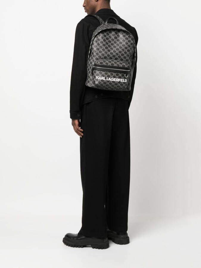 Karl Lagerfeld Rugzak met monogramprint Zwart