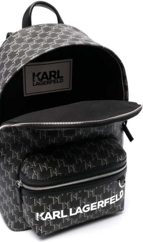 Karl Lagerfeld Rugzak met monogramprint Zwart