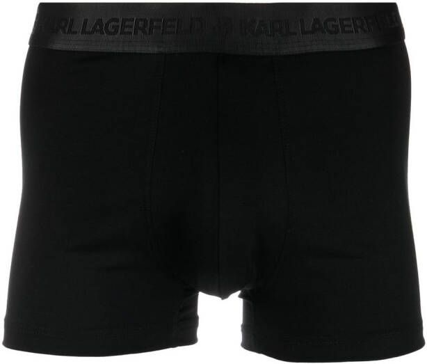 Karl Lagerfeld Set van 3 boxershorts met logoband Zwart