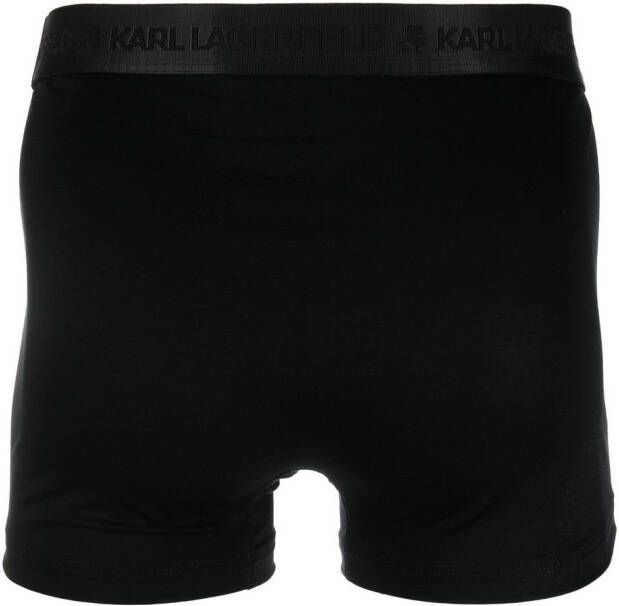 Karl Lagerfeld Set van 3 boxershorts met logoband Zwart