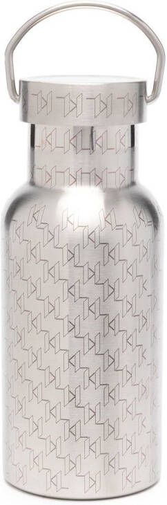 Karl Lagerfeld Set van fles en houder Zilver