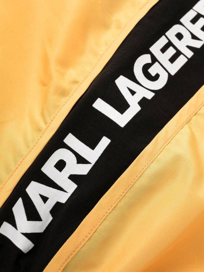 Karl Lagerfeld Shorts met logoband Geel