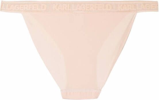 Karl Lagerfeld Slip met logo tailleband Zwart