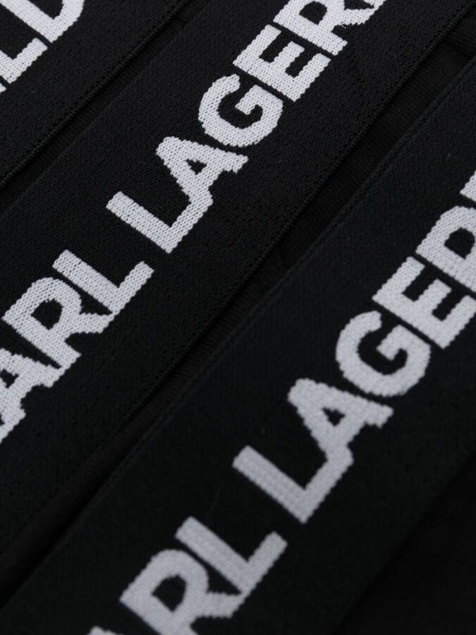 Karl Lagerfeld Drie boxershorts met logoband Zwart