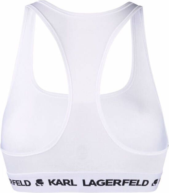 Karl Lagerfeld Sport-bh met logoband Wit