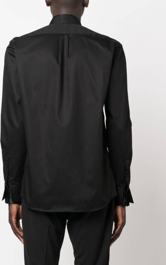 Karl Lagerfeld Overhemd met opstaande kraag Zwart