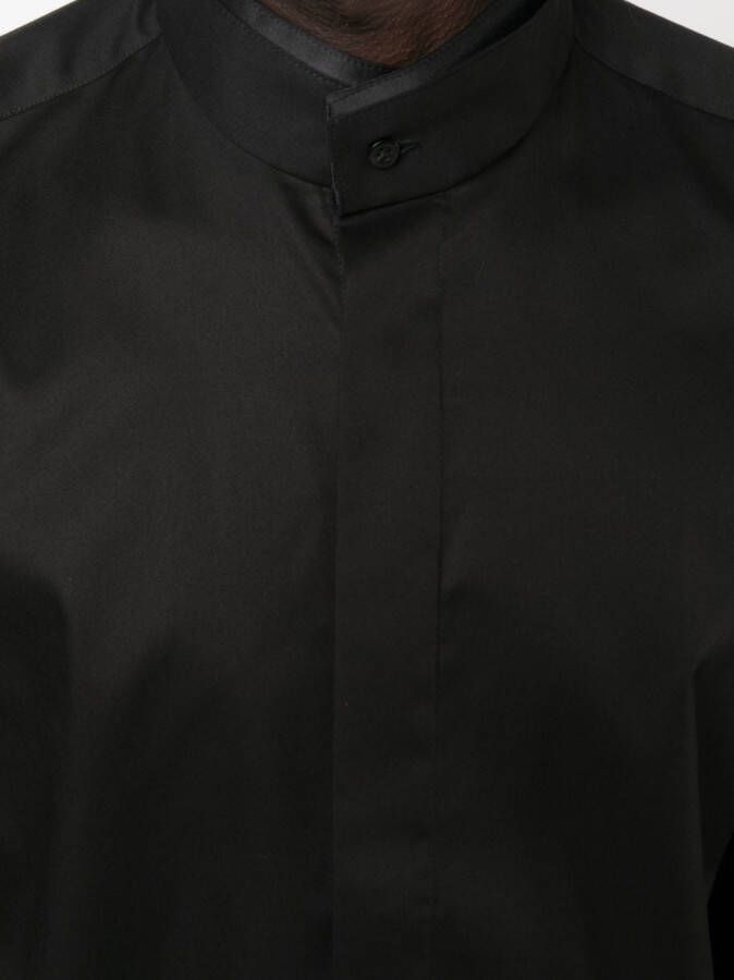Karl Lagerfeld Overhemd met opstaande kraag Zwart