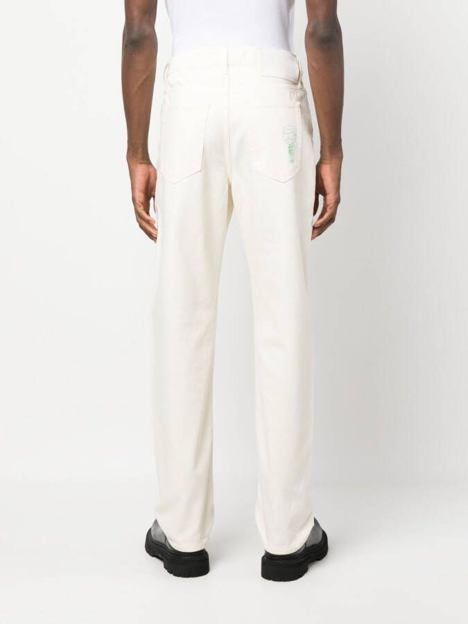 Karl Lagerfeld Ikon 2.0 straight jeans Wit