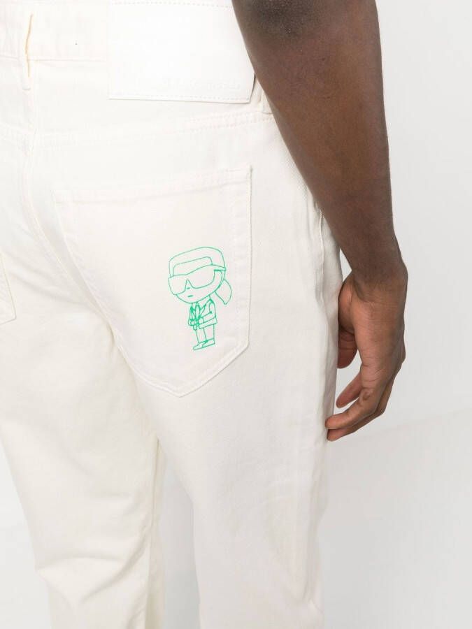 Karl Lagerfeld Ikon 2.0 straight jeans Wit