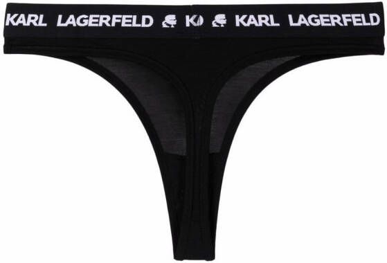 Karl Lagerfeld String met logoband Zwart