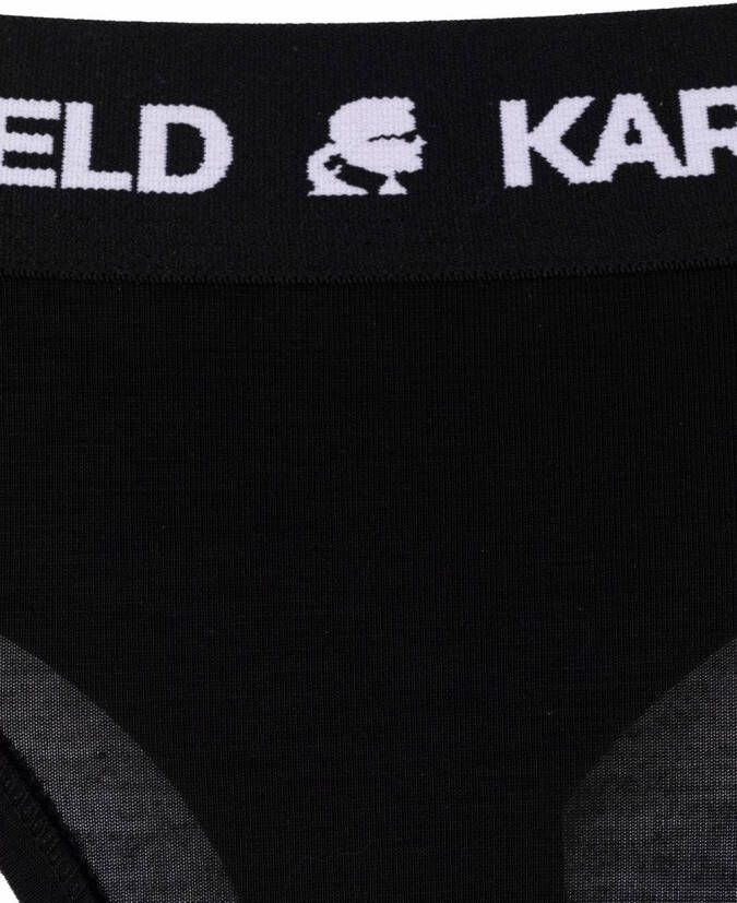 Karl Lagerfeld String met logoband Zwart