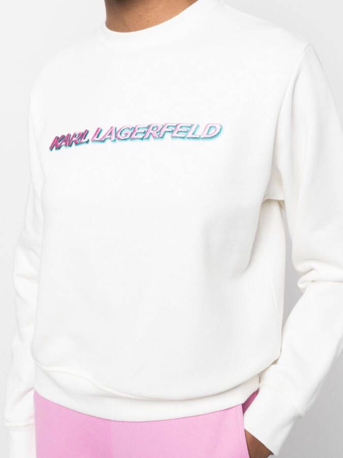 Karl Lagerfeld Sweater met logo Wit