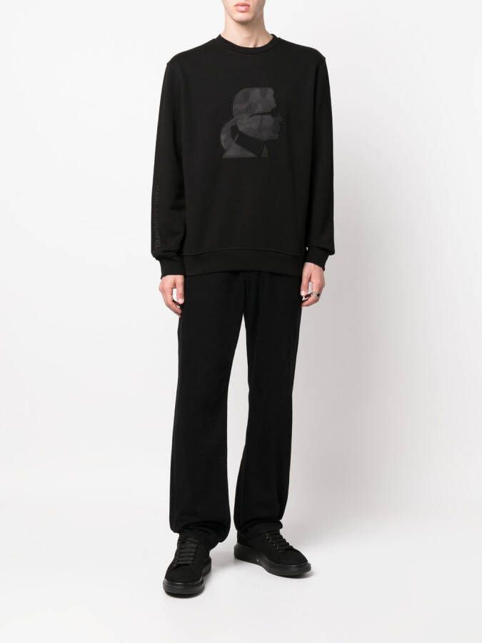 Karl Lagerfeld Sweater met logopatch Zwart