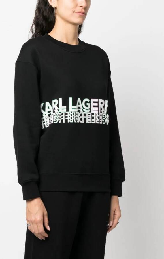Karl Lagerfeld Sweater met logoprint Zwart