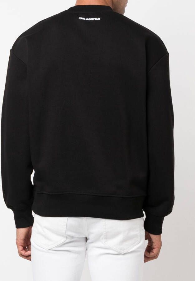 Karl Lagerfeld Sweater met logoprint Zwart
