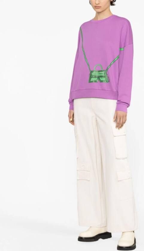 Karl Lagerfeld Sweater met IKON K Bag print Paars