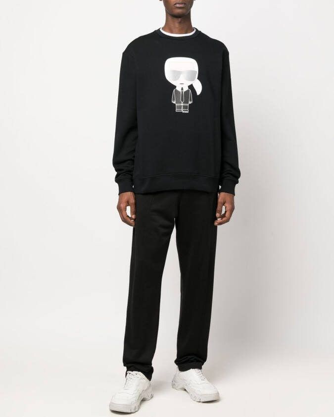 Karl Lagerfeld Sweater met ronde hals Zwart