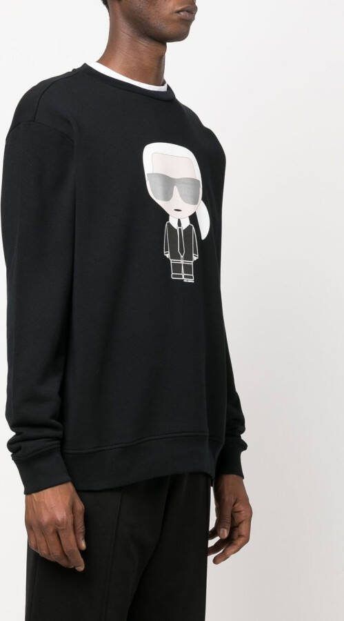 Karl Lagerfeld Sweater met ronde hals Zwart