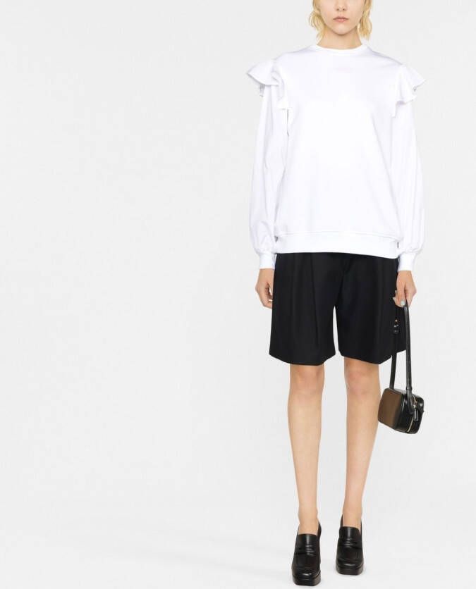 Karl Lagerfeld Sweater met ruches Wit