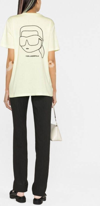 Karl Lagerfeld Ikon 2.0 outline T-shirt Groen