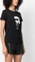Karl Lagerfeld Ikonik T-shirt van biologisch katoen Zwart - Thumbnail 3