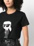 Karl Lagerfeld Ikonik T-shirt van biologisch katoen Zwart - Thumbnail 5