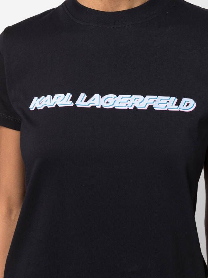 Karl Lagerfeld T-shirt met logo Zwart
