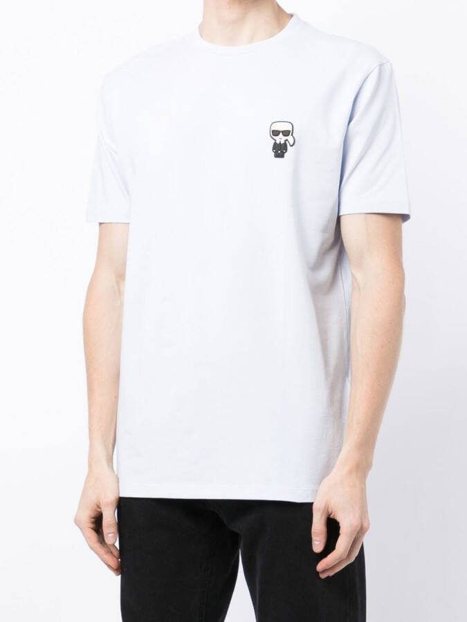 Karl Lagerfeld T-shirt met logopatch Wit