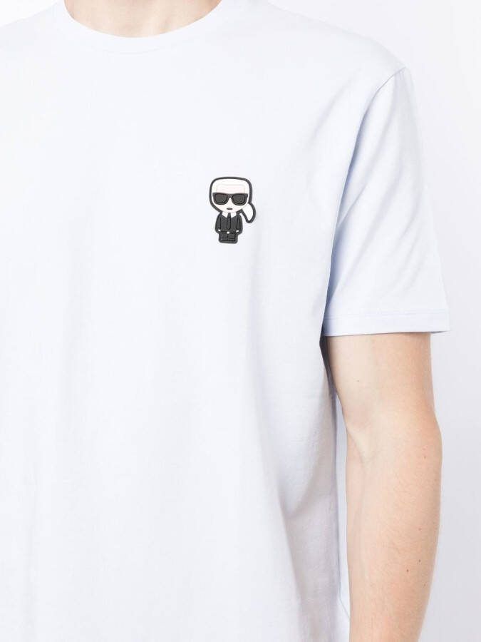 Karl Lagerfeld T-shirt met logopatch Wit