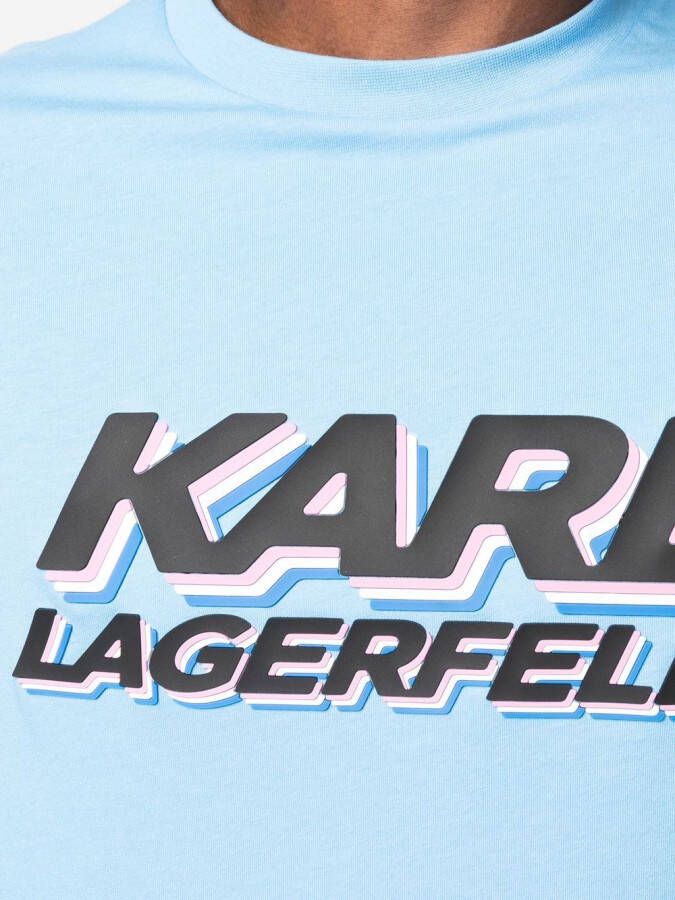 Karl Lagerfeld T-shirt met logoprint Blauw