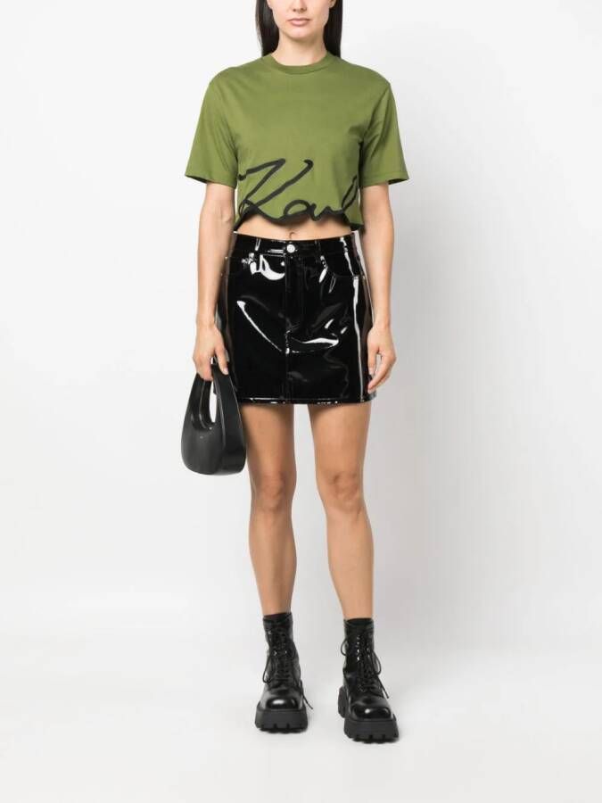 Karl Lagerfeld T-shirt met logoprint Groen