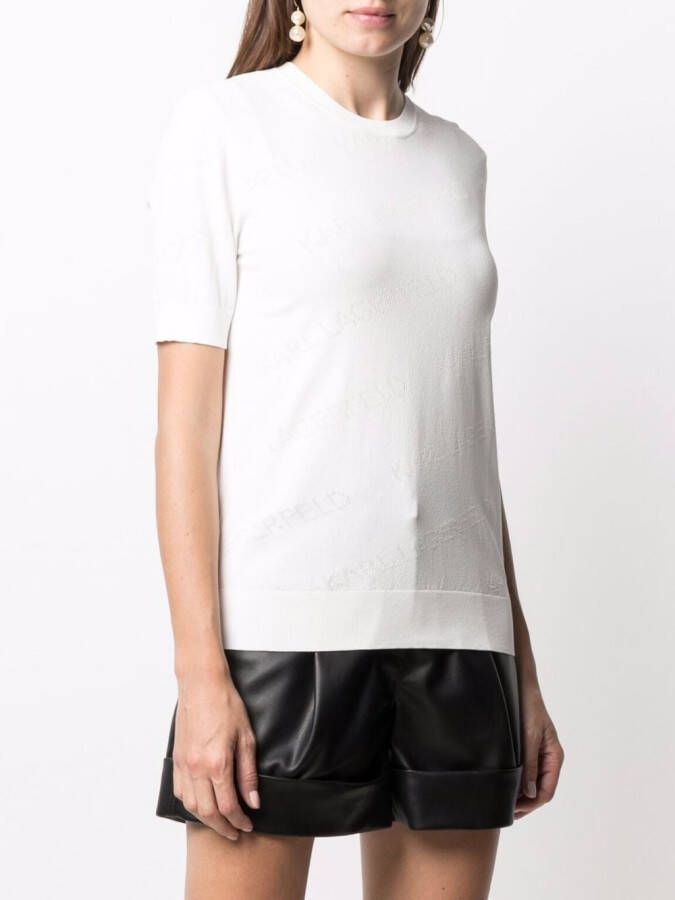 Karl Lagerfeld T-shirt met logoprint Wit