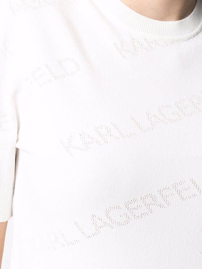 Karl Lagerfeld T-shirt met logoprint Wit